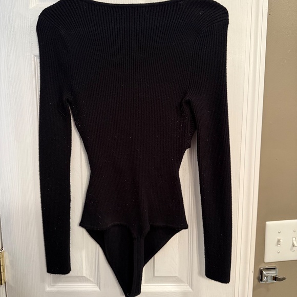 BLACK Women's Long-Sleeve LuxeLoft Wrap Bodysuit | M - Picture 4 of 4